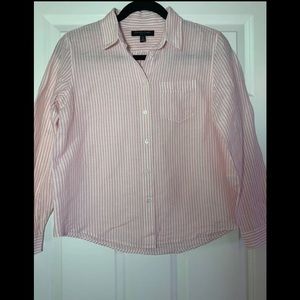 Pink striped collar shirt
